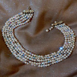 🌹Host Pick🌹50's MARVELLA Simulated Pearl Necklace/Choker RARE